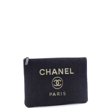 Deauville Pouch Lurex Canvas Medium