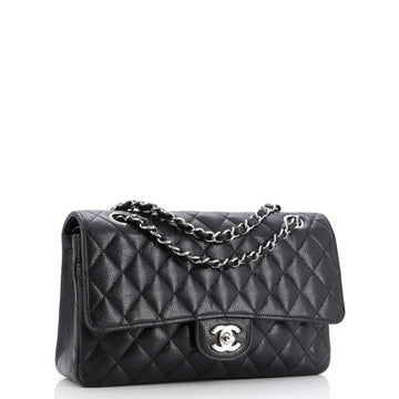 Classic Double Flap Bag Quilted Caviar Medium
