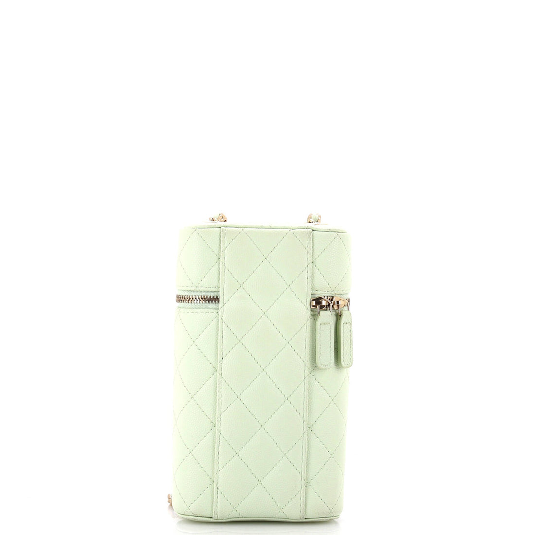 Classic Vanity Phone Holder with Chain Quilted Caviar