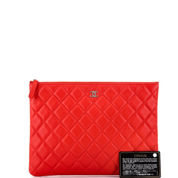 O Case Clutch Quilted Lambskin Medium