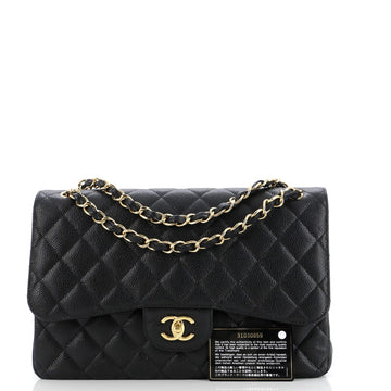 Classic Double Flap Bag Quilted Caviar Jumbo