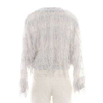 Women's Fringe Sweater Cotton Blend