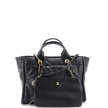 Deauville NM Tote Embossed Calfskin Small