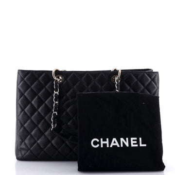 Grand Shopping Tote Quilted Caviar XL
