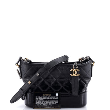 Gabrielle Hobo Quilted Goatskin and Patent Small