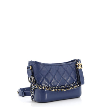 Gabrielle Hobo Quilted Goatskin and Patent Small