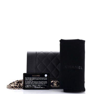 Mademoiselle Vintage Wallet on Chain Quilted Caviar