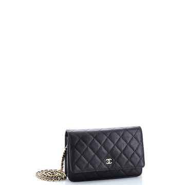 Wallet on Chain Quilted Caviar