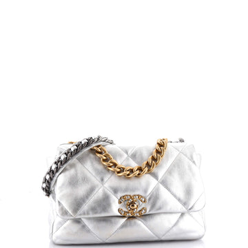 19 Flap Bag Quilted Leather Large