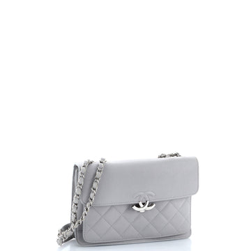 CC Box Flap Bag Quilted Calfskin Small