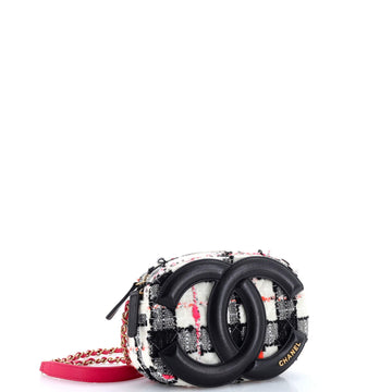 Coco Midnight Camera Case Quilted Tweed and Lambskin Small