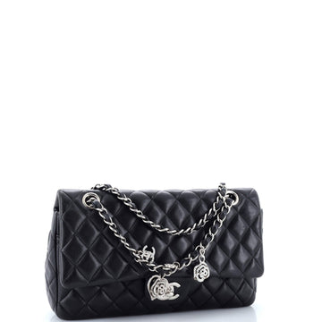 Valentine Crystal Hearts Flap Bag Quilted Lambskin Medium