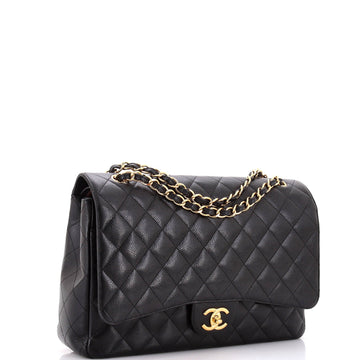 Classic Double Flap Bag Quilted Caviar Jumbo