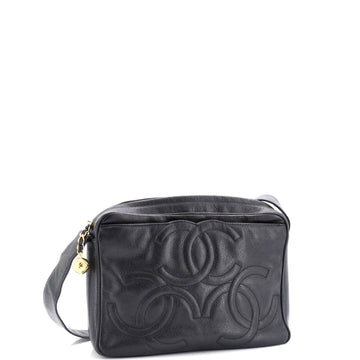 Vintage Triple CC Camera Shoulder Bag Caviar Medium