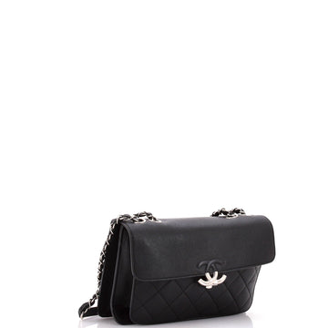 CC Box Flap Bag Quilted Calfskin Small
