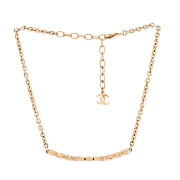 CC Multi Heart Chain Choker Necklace Metal with Crystals