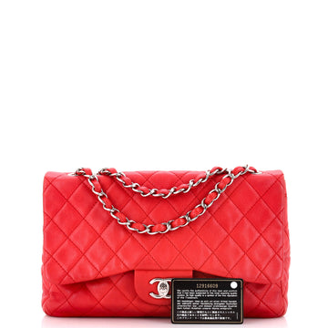 Classic Single Flap Bag Quilted Caviar Jumbo