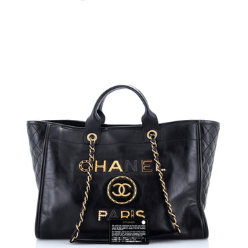 Deauville Tote Embellished Shiny Calfskin Medium
