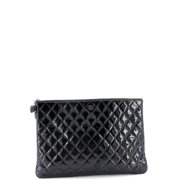 Valentine Hearts O Case Clutch Quilted Patent Large