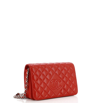 Diamond CC Wallet on Chain Quilted Lambskin
