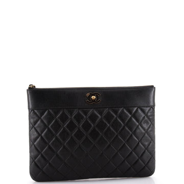 Mademoiselle Vintage O Case Clutch Quilted Sheepskin Medium