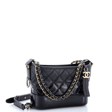 Gabrielle Hobo Quilted Goatskin and Patent Small