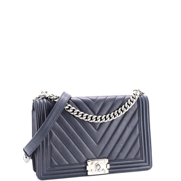 Boy Flap Bag Chevron Calfskin New Medium