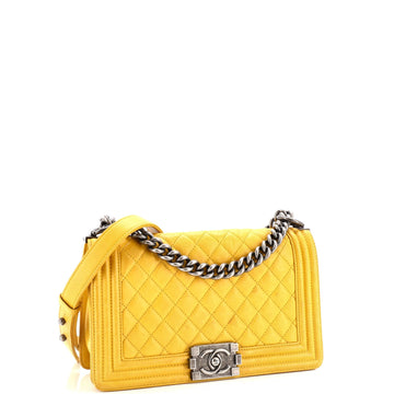 Boy Flap Bag Quilted Calfskin Old Medium