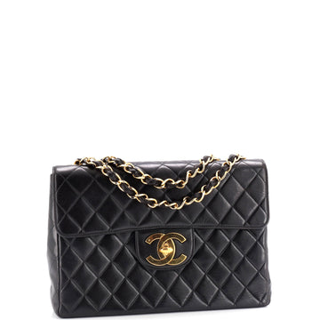 Vintage Classic Single Flap Bag Quilted Lambskin Jumbo