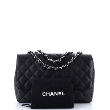 Vintage Classic Single Flap Bag Quilted Caviar Jumbo