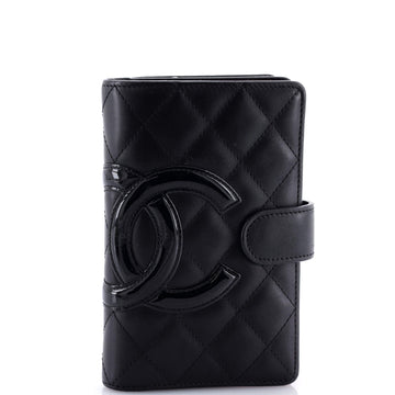 Cambon Zipped Pocket Wallet Quilted Lambskin Small