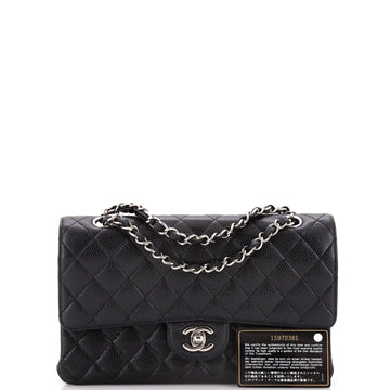 Vintage Classic Double Flap Bag Quilted Caviar Medium