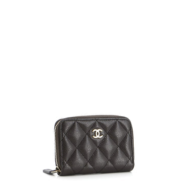 CC Zip Coin Purse Quilted Caviar Small