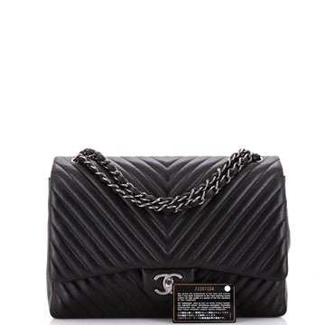 Classic Double Flap Bag Chevron Lambskin Maxi