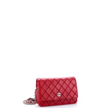 Fancy Wallet on Chain Quilted Calfskin