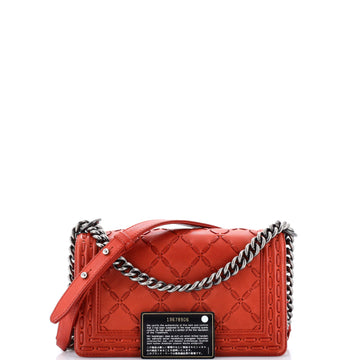 Paris-Dallas Boy Flap Bag Whipstitch Caviar Old Medium