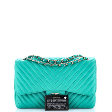 Classic Double Flap Bag Chevron Lambskin Jumbo