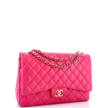 Classic Double Flap Bag Quilted Lambskin Jumbo