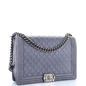 Boy Flap Bag Quilted Lambskin Large