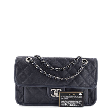 French Riviera Flap Bag Quilted Caviar Medium