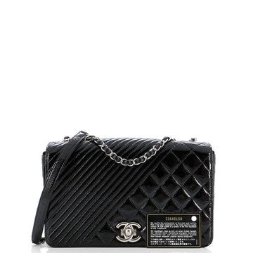 Coco Boy Flap Bag Quilted Patent Medium