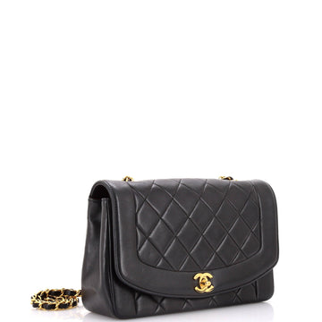 Vintage Diana Flap Bag Quilted Lambskin Medium