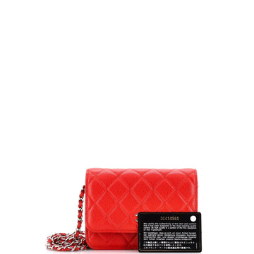 Wallet on Chain Quilted Caviar Mini