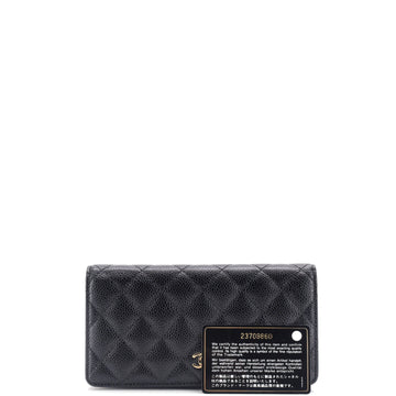 L-Yen Wallet Quilted Caviar