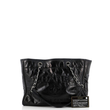 Deauville Tote Glazed Calfskin Small