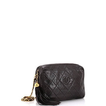 Vintage Diamond CC Camera Bag Quilted Leather Medium