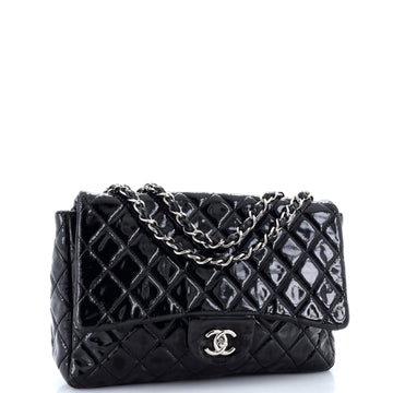 Classic Single Flap Bag Quilted Patent Jumbo