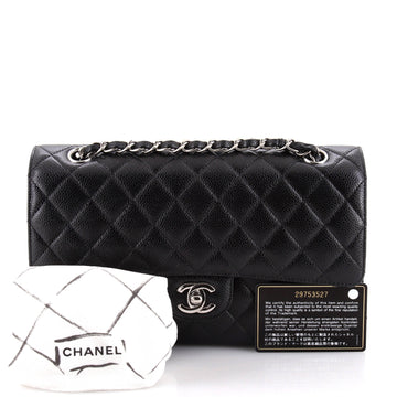 Classic Double Flap Bag Quilted Caviar Medium