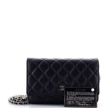 Wallet on Chain Quilted Caviar