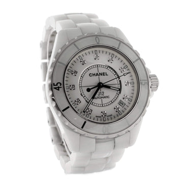 J12 Automatic Watch Ceramic and Stainless Steel with Diamond Markers 38